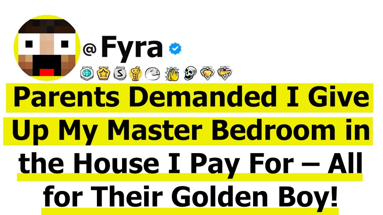 Parents Demanded I Give Up My Master Bedroom in the House I Pay For – All for Their Golden Boy!