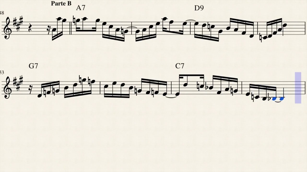 Assanhado (Jacob do Bandolim) em A - Playback com Partitura