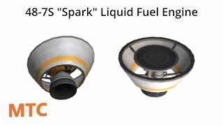 Testing of the 48-7S Spark Liquid Fuel Engine KSP Engine Testing
