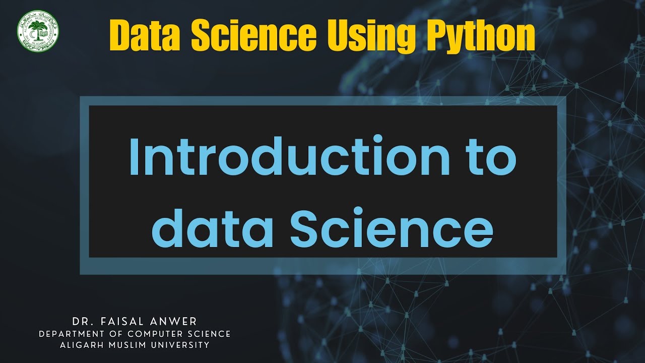 Introduction to data Science - YouTube