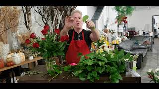 How to arrange a dozen roses. Michael Gaffney.