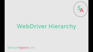 Selenium Tutorials - WebDriver Hierarchy
