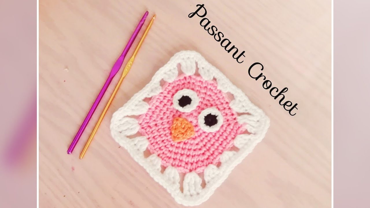 دائرة داخل مربع جراني للأطفال / وحدة بطانية بيبي كروشيه او بونشو او كوفيه أطفال