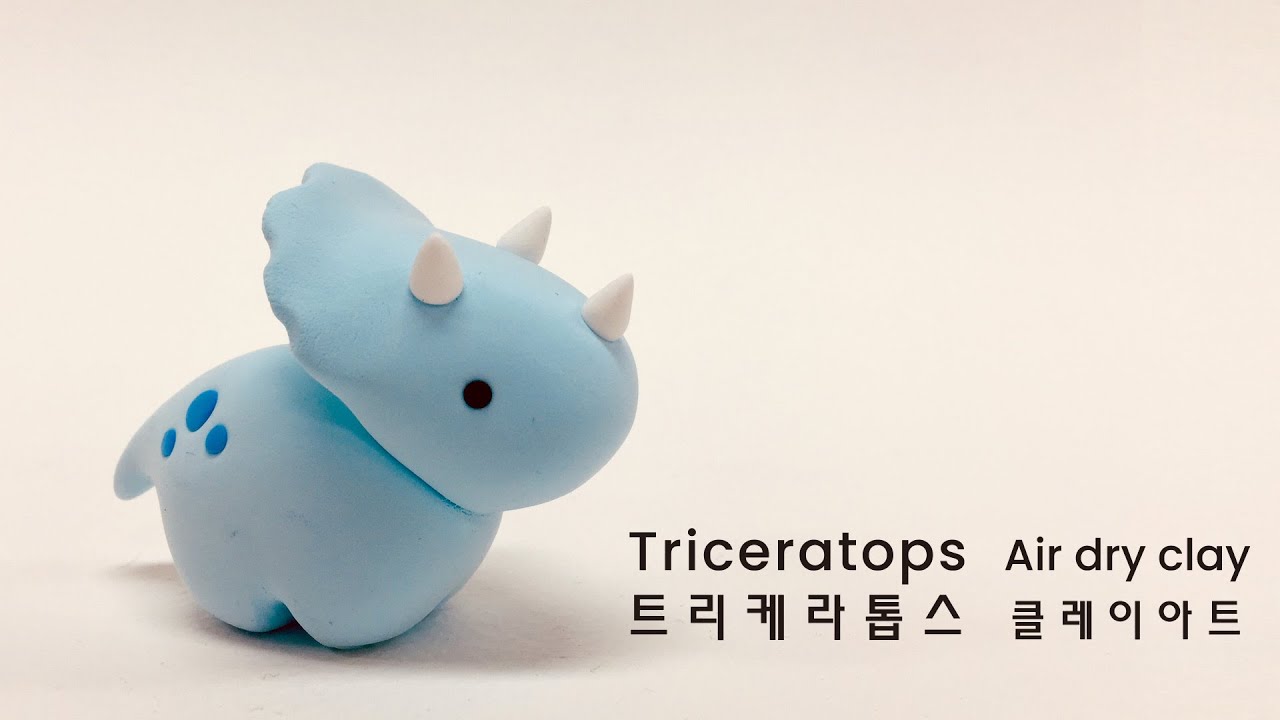How to make Triceratops by soft polymer clay YouTube