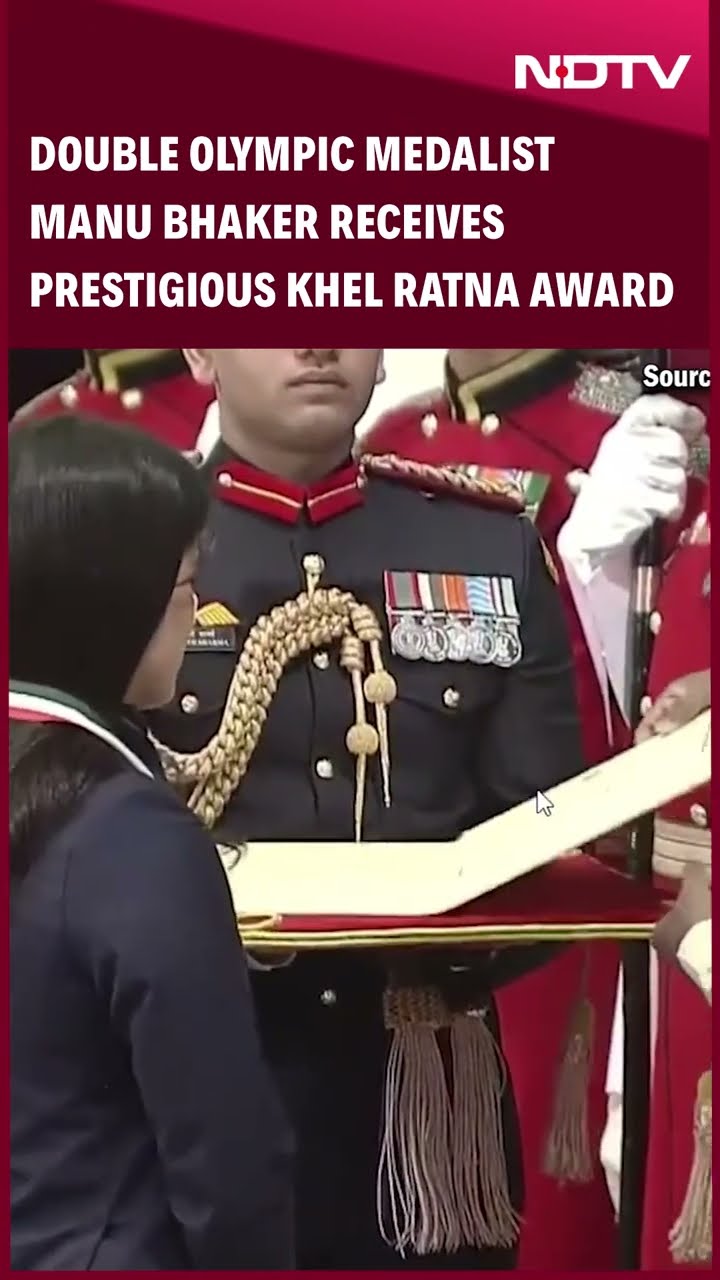 Double Olympic Medalist Manu Bhaker Receives Prestigious Khel Ratna Award