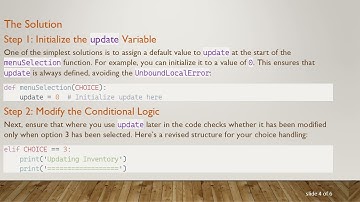 How to Fix the UnboundLocalError in Your Inventory Program