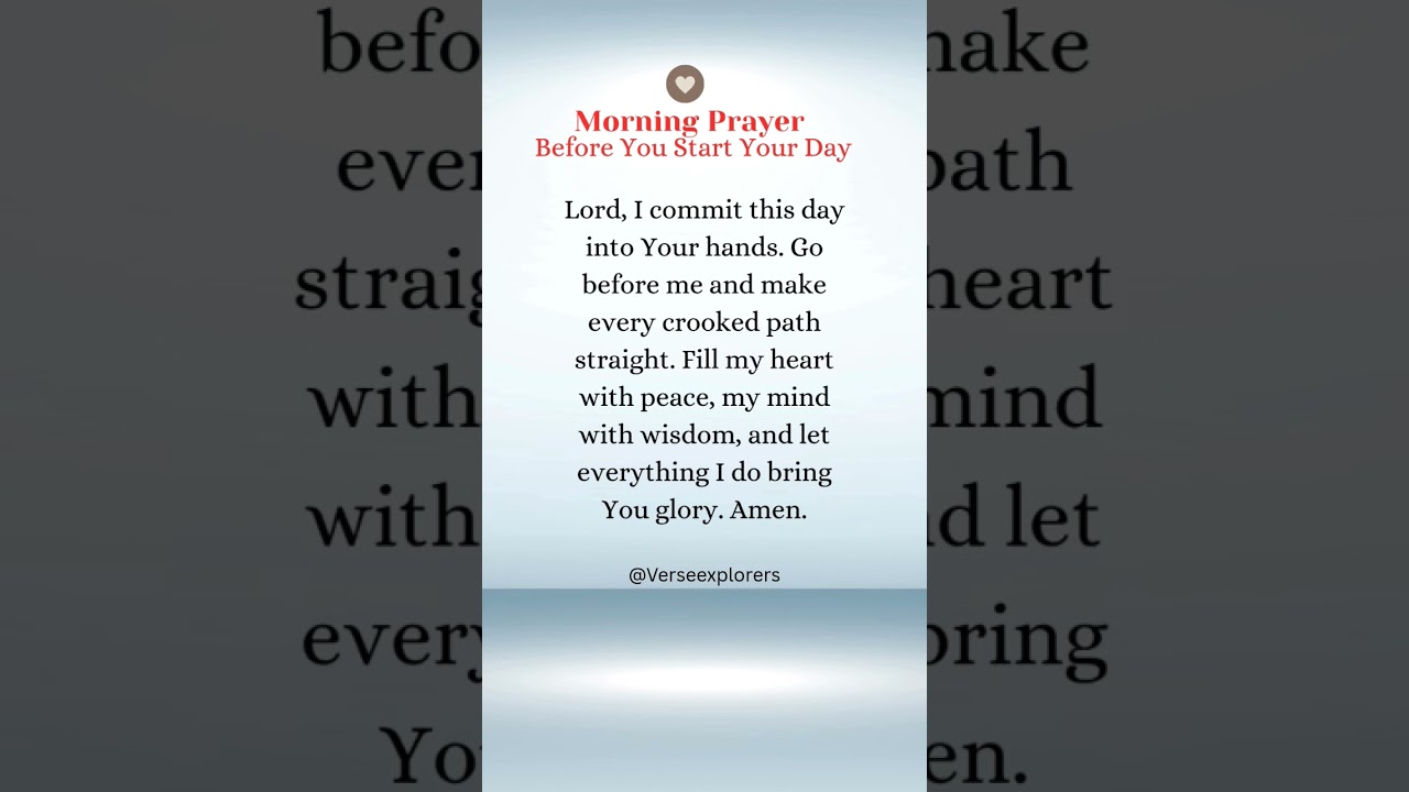 Morning Prayer for Today 