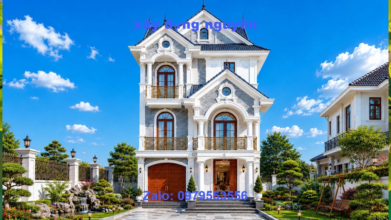 Mẫu Biệt Thự 3 Tầng Mái Thái Diện Tích 6x20m Thiết Kế 6 Phòng Ngủ #nha3tang #maithai