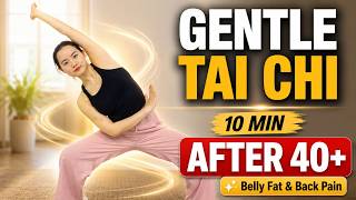 10 MIN Gentle Tai Chi Workout | Burn Belly Fat & Relieve Lower Back Pain