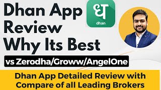 Dhan App Review | Dhan App Brokerage Charges | Dhan vs Zerodha vs Groww vs Angel One