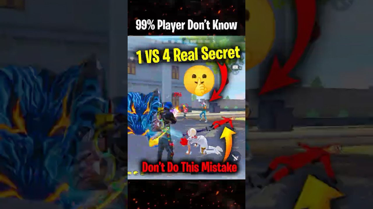 99% Player's करते हैं Ye गलती 🤔❌ | 1 VS 4 Secret 🤫🔥 Trick | #Shorts #Short | Jaswant Gamer