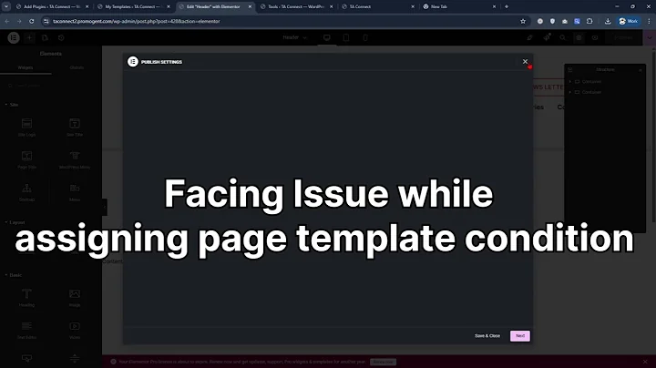 Elementor Publish Settings Showing Blank 🤯 | Here is the Fix 👍 