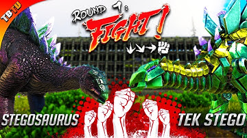 NEW DINO! TEK STEGOSAURUS Vs STEGOSAURUS! Ark: Survival Evolved [Dino Fight Club]