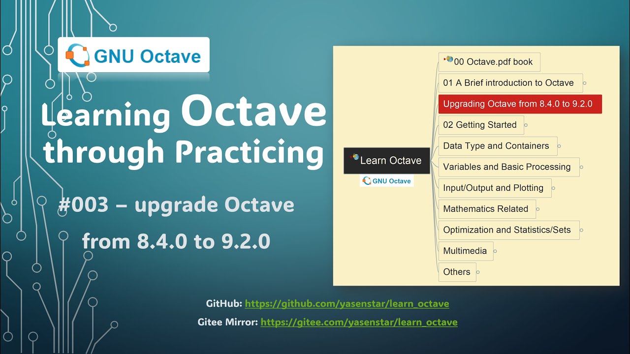 Learn Octave 003 - Upgrade from 8.4.0 to 9.2.0 (Windows OS) - YouTube