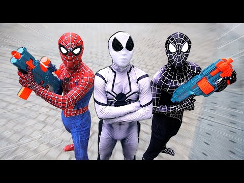 TEAM SPIDER-MAN Nerf War vs BAD GUY TEAM ( ALL Aciton Story POV ) || SEASON 3