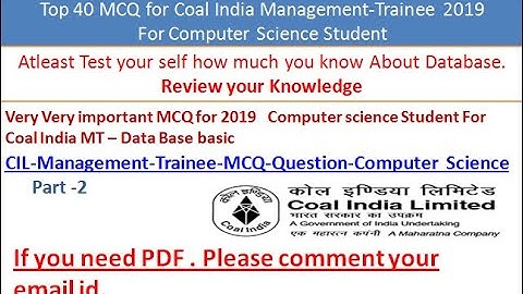 CIL( coal india) Management trainee MCQ for Computer Science- part 2