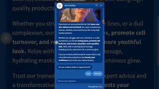 Details 🌟 Introducing Ruby Chatbot for Med Spa Services! 🌟 Update