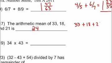 UIL Number Sense Test A 2011
