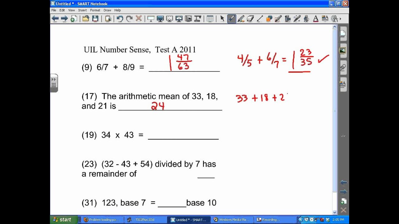 uil number sense