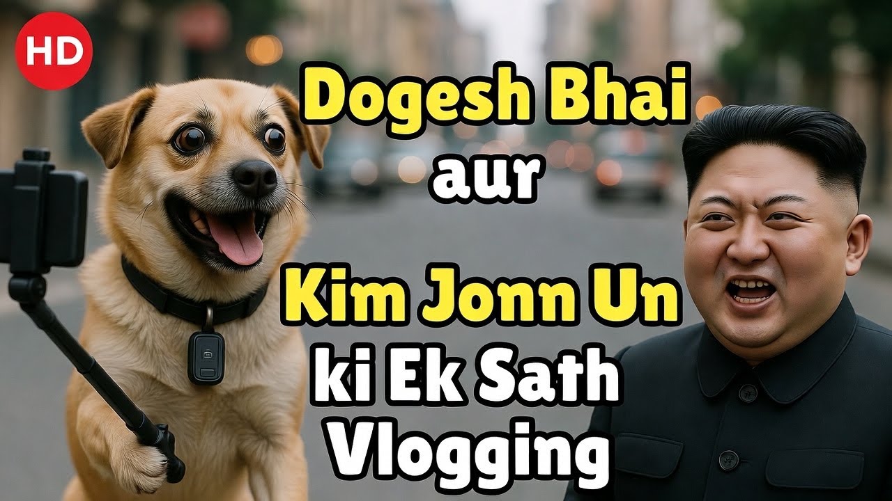 dogesh bhai ka kim jong un ke sath vlogging | dogesh Funny Vlog | Viral dog | dogesh | dog