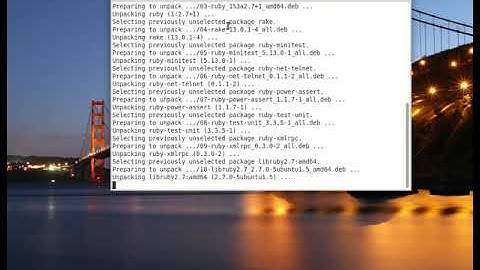 ruby install,using apt-get in linux Mint