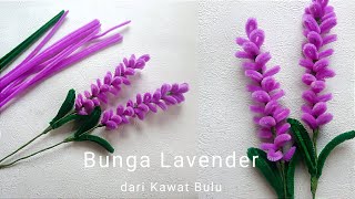 Cara Membuat Bunga Lavender Dari Kawat Bulu yang Super Simple  | Membuat bunga dari kawat bulu