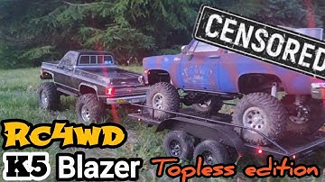 The topless Rc4wd k5 blazer rust bucket edition.  fun on the trail at "World Class" Crawler County