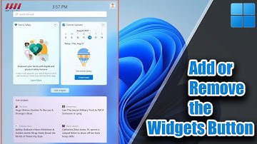 How to Add or Remove the Widgets Button from the Taskbar on Windows 11
