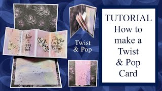 How to Tutorial Twist and pop card DIY card making craft. Pop up card Birthday Anniversary 3D
