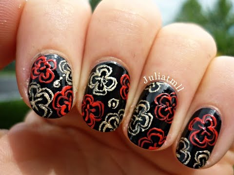 Fall Flower Nails