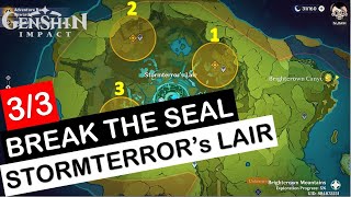 [Easy Guide] Break the seal in Stormterror's Lair (0/3) | Light Guiding Ceremony | Genshin Impact