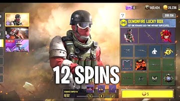 12 SPINS ON DEMON FIRE LUCKY BOX FOR RPD DEMON SPAWNING & BECK BULL RUSH CODM SEASON 9 2022