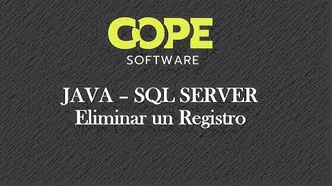 JAVA con SQL Server - Eliminar un registro
