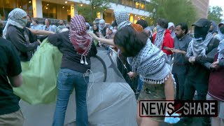 Pro-Palestine protesters build new GWU encampment, forced out by riot cops within hours