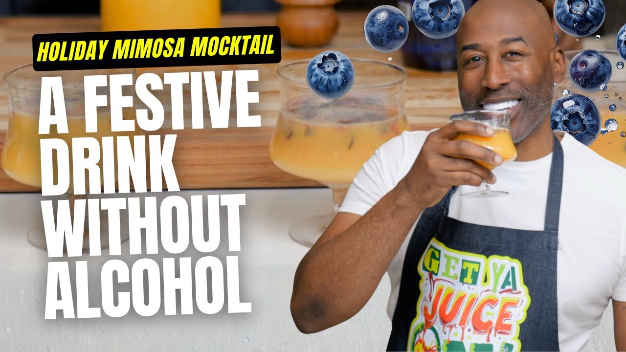 Праздничный безалкогольный коктейль «Черничная мимоза», который я готовлю вместо того, чтобы пить