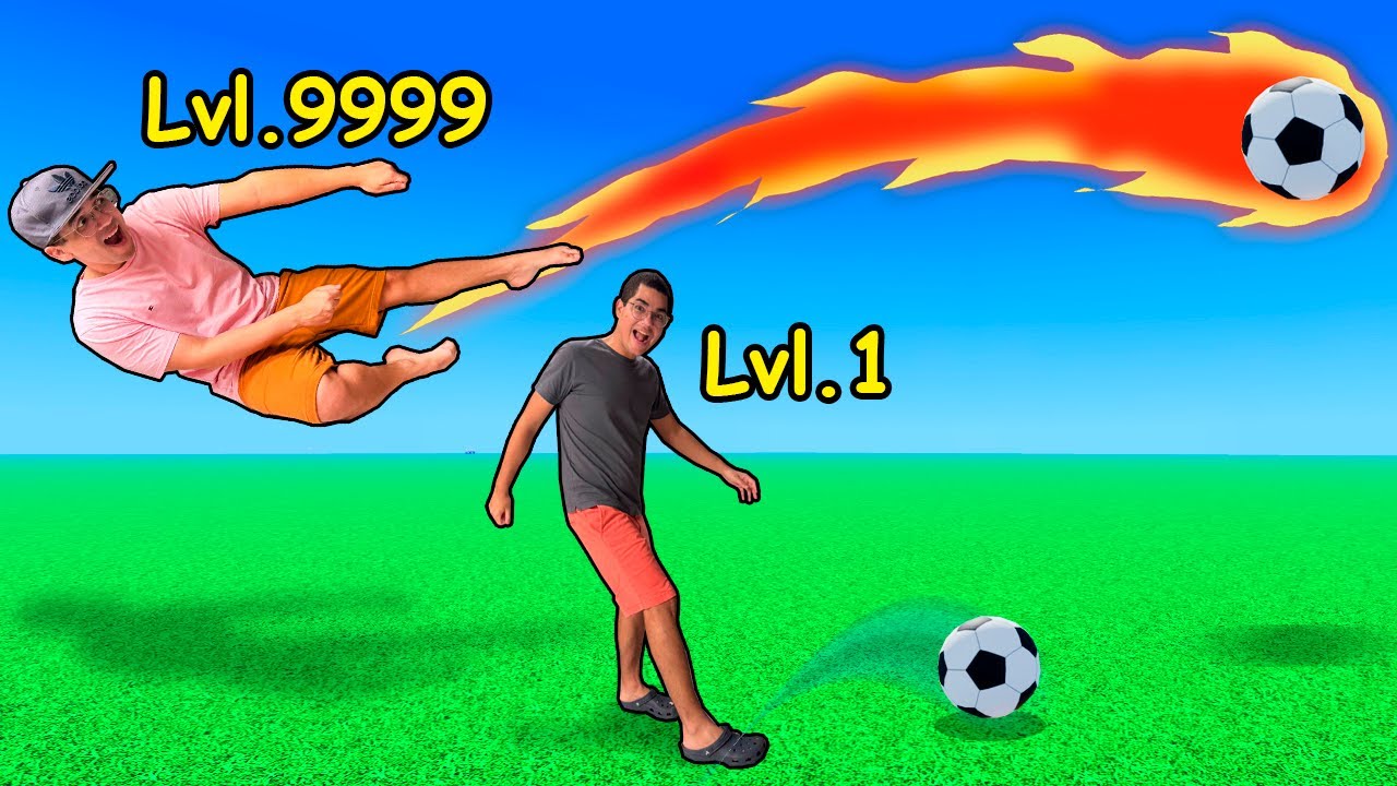 EVOLUÍMOS O CHUTE ÉPICO NA BOLA DE FUTEBOL!!