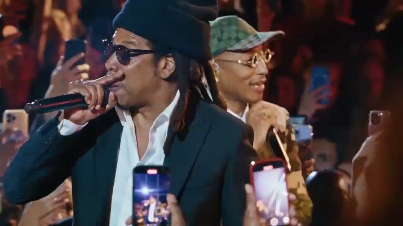 Pharrell, Jay-Z Reunite For “Frontin” At Louis Vuitton SS24 Mens