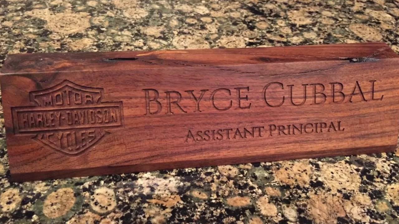 Cnc Desk Plaque And The Woodworking Show Youtube