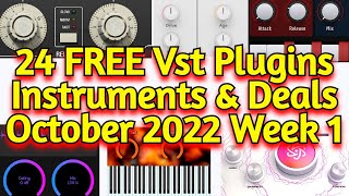 24 Best New FREE VST Plugins, Vst Instruments, Sample Packs & Best Deals - OCTOBER 2022 Week 1