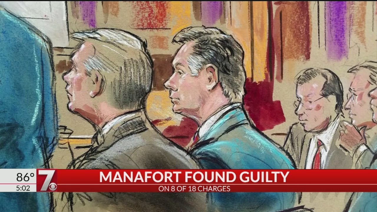 Ex-Trump campaign chairman Paul Manafort guilty of 8 charges