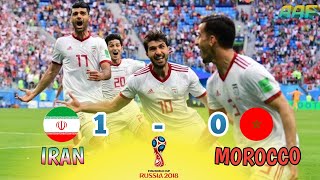 خلاصه بازی ایران مراکش2018 +صحنه های خطرناک بازی با گزارش عادل فردوسی پور