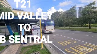 Step By Step Guide : Mid Valley to JB Sentral By Bus T21 🚌 ! RM2 per ride ! 30 Mins Ride #subscribe