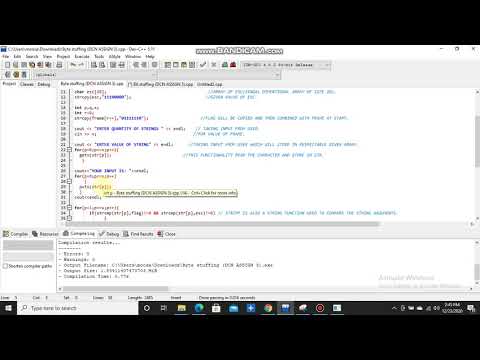 BYTE STUFFING CODE