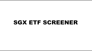 Sgx Etf Screener