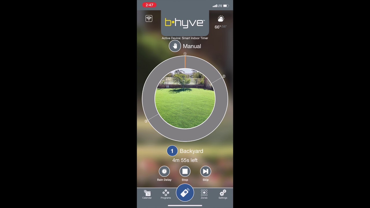 How To Run a Manual Watering From the B-hyve App - YouTube