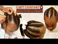 #needleandyarntutorial #easywaytocornrow #hairstyle How to cornrow with needle and yarn thread.