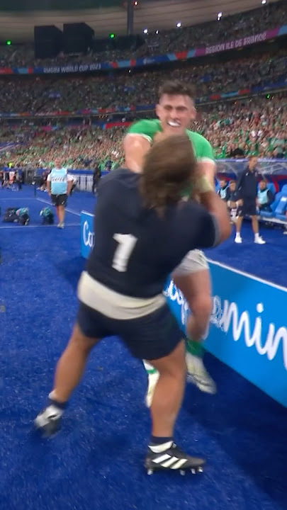 Games get heated between Ireland and Scotland 💪 #rugby #RWC2023