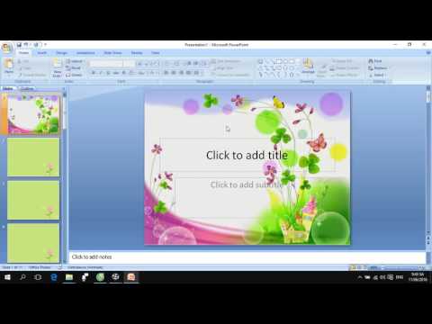 Hướng dẫn Thêm Hình Nền Slide Powerpoint 2007,2010, 2013,2015