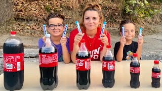 Annemle Bi̇rli̇kte Kola Mentos Deneyi̇ Yaptik