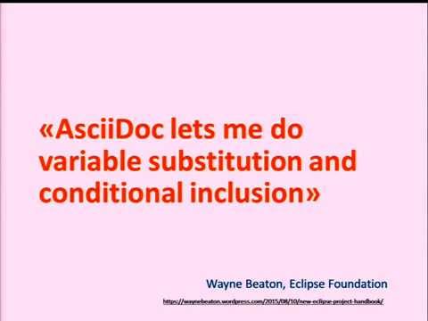 Lightning Talk: Writing documentation with Asciidoctor